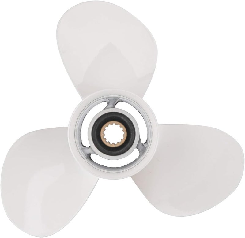VQPROPs Outboard Propeller Aluminum Boat Outboard Propeller fit Yamaha Engines 25/30/40/50/55/60HP,3-1/2" Gearcase Engines 13 Spline Tooth,RH - Image 3